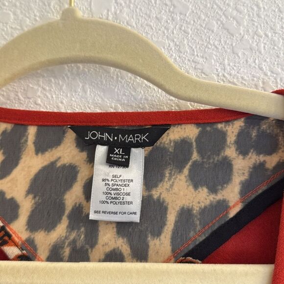 John Mark Multicolor Animal Print Blouse - Picture 5 of 10